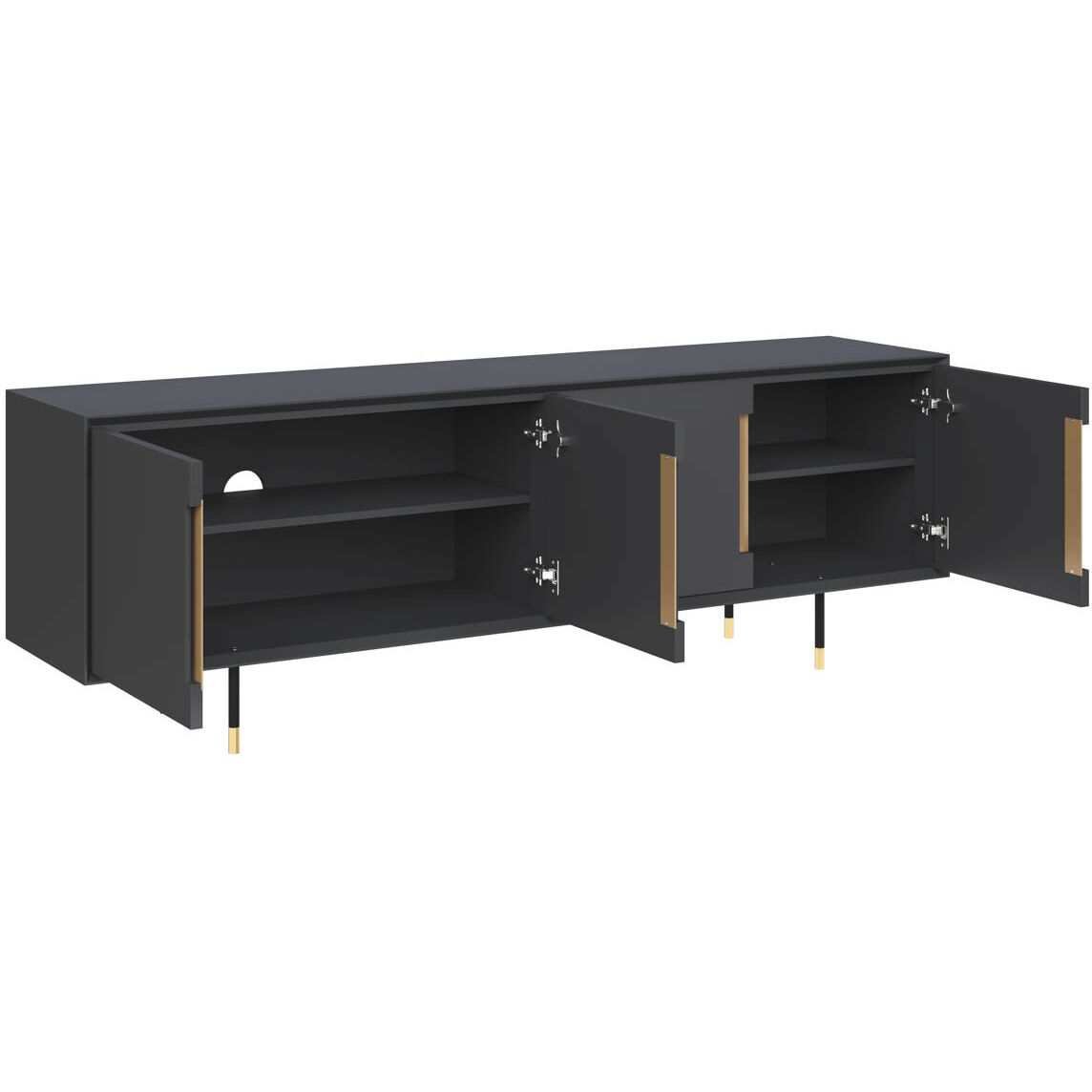 Danbury 72 inch Slate Navy Media Console & Cabinet